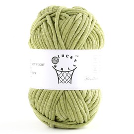 100g Yarn for Crocheting,Soft Yarn,Crochet Yarn,Nylon Cotton Acrylic Blend Yarn,Knitting Yarn for Dolls,Basket,Bags,Hats,Blankets(Bay Leaf)