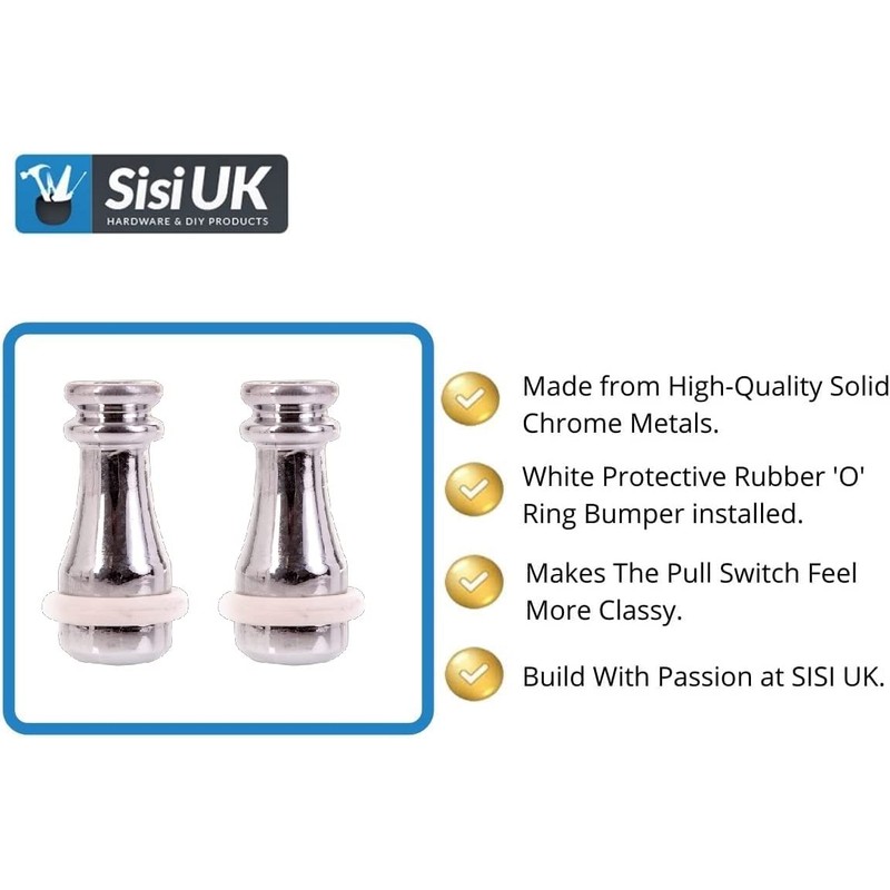 Solid Chrome Pull Cord Weight Roman Blind with Rubber Ring