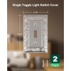 TREEWELL 2-Pack Single Toggle Light Switch Cover Plate, Paisley Pattern