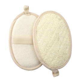 2 Pcs Natural Loofah Sponge - Gentle Exfoliating Sponge for Body and Face, Eco-Friendly Natural Loofah Scrubber, Perfect for Shower and Bath, Ideal for Men and Women to Achieve Smooth, Healthy Skin