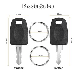 2pcs Multifunctional Tsa002&Tsa007 Key Tsa Key For Luggage Suitcase Tsa Lock Universal Tsa Lock Keys Multifunctional Luggage Keys Tsa Lock Key For Luggage