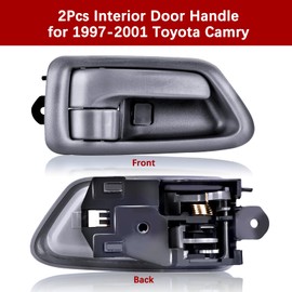 FAERSI - Manija interior interior de la puerta delantera trasera del conductor y del pasajero de repuesto para Toyota Camry 1997, 1998, 1999, 2000 y 2001, color gris