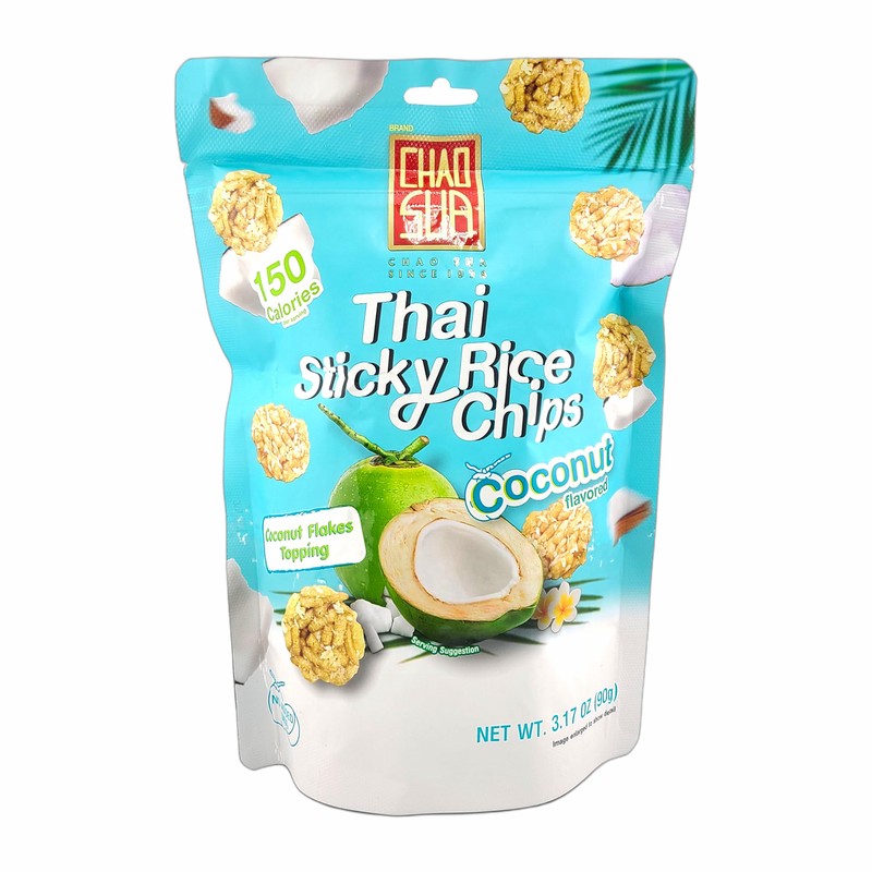 Chao Sua Thai Sticky Rice Chips Coconut Flavored 3.17 Oz.
