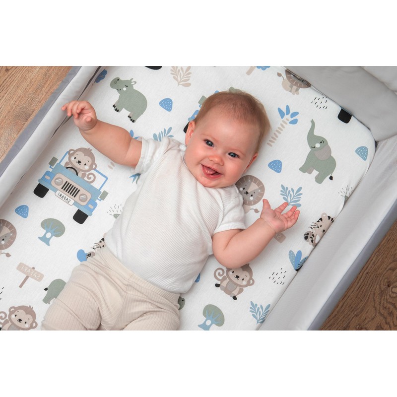 Lovely Hippo 2 x Fitted Sheets 100% Cotton + 1