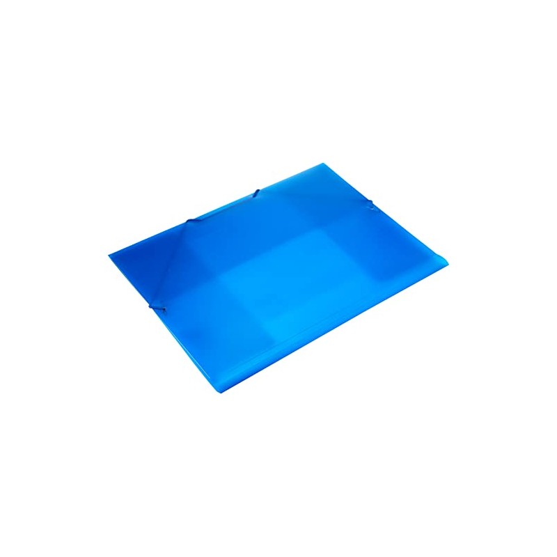 Elasticated File Q-CONNECT PP A4 400 Micron 3 Flaps Transparent