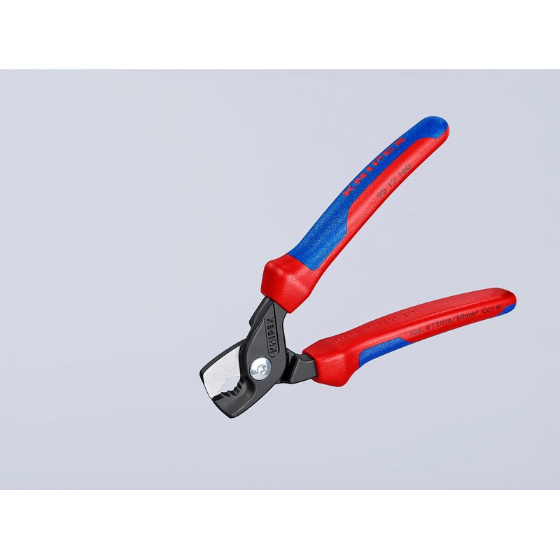 Knipex StepCut Cable Shears burnished, with multi-component grips 160 mm