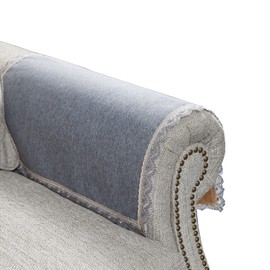 MINJIATEX Couch arm Covers,Non-Slip lace Sofa arm Covers Set of 2 Washable Sofa armrests Covers for Living Room Recliner Chair arm Cover Protectors for Leather Sofa armrest slipcover (MYS-Grey)