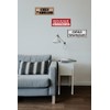 mrdeco Holz Schild 12x18cm warning my alarm tells my car