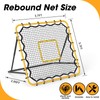 JIRTEMOT 3.7 x 3.7 FT Soccer Rebound Net, Yellow