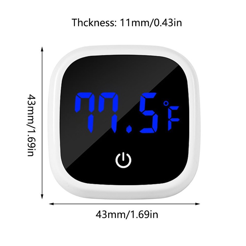 LED Aquarium Thermometer, Mini Wireless Digital Thermometers Touch Button, Energy-Saving