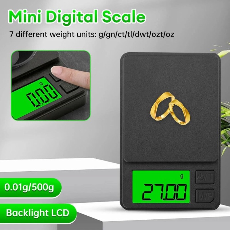 Digital Pocket Scale 1000g/0.01g – High Precision Mini Scales with
