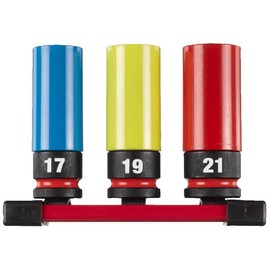 Milwaukee 4932493370 3pc 1/2" Shockwave Impact Duty Automotive Impact Socket Set