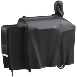 Grisun Grill Cover for Pit Boss Pro Series Elite 1600 Wood Pellet Smoker Grill - PB1600PS1/PB1600PS2/PB1600PS3, 600D Heavy Duty Anti-Fade Waterproof Grill Cover with Side Zipper and Reinforced Hem