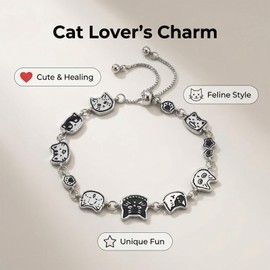 Cat Bracelets For Women Cat Lover Gifts For Women Cute Cats Themed Jewelry