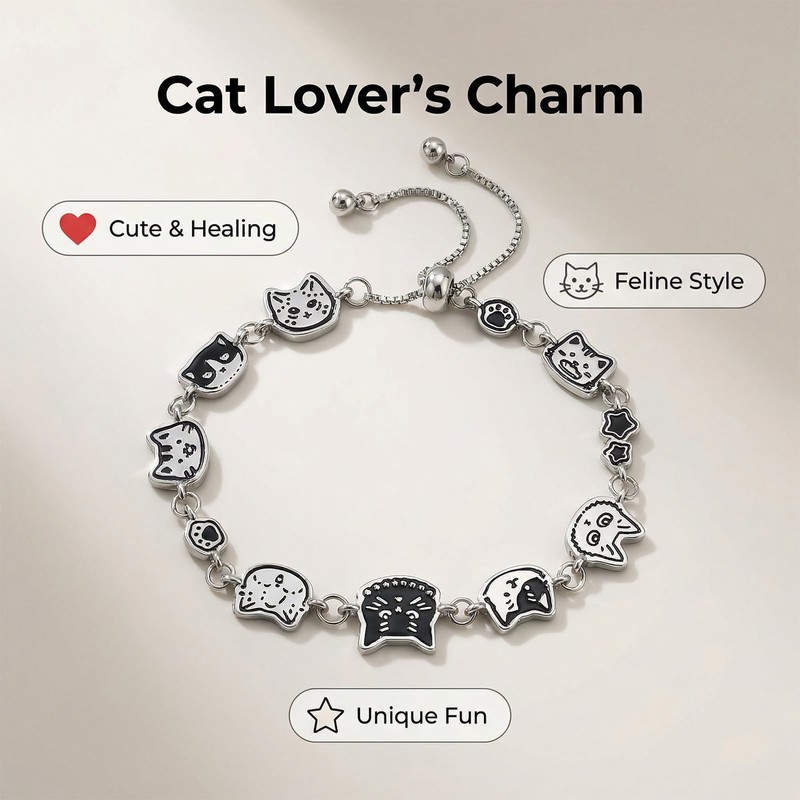 Cat Bracelets For Women Cat Lover Gifts For Women Cute