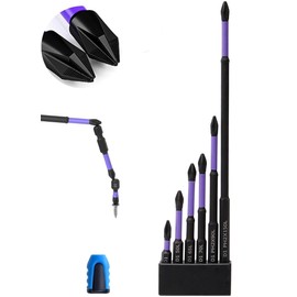 Magnetic screwdriver set，upgraded high hardness and strong magnetic bit，d1 anti-slip and shock-proof bits with phillips screwdriver bits，1/4 Inch Hex Shank Driver Bit.…