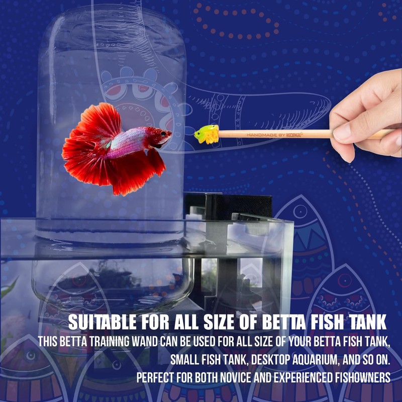 KOIKA Fish Training Stick Toys Fish Tank Decor Betta Training