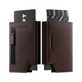 DUGRAFT Minimalist Wallet for Men, RFID Blocking Credit Card Holder with Zipper Large Capacity Money Organisers for Airtag Cash Coins & Credit Cards