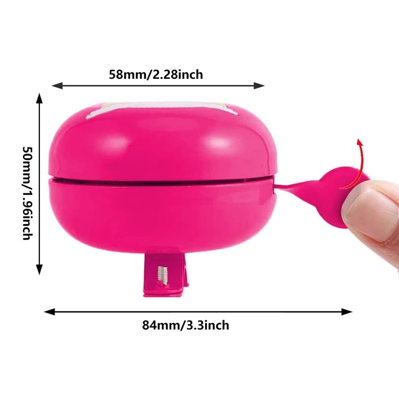 AIMALL Kids' Mountain Bike Bell with Cute Strawberry Cartoon Design,