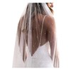 ELAWBTY 1 Tier Pearl Fingertip Length Wedding Bridal Veil With