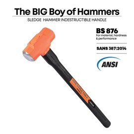 Groz 34523 16" Indestructible Sledge Hammer, 8 lb
