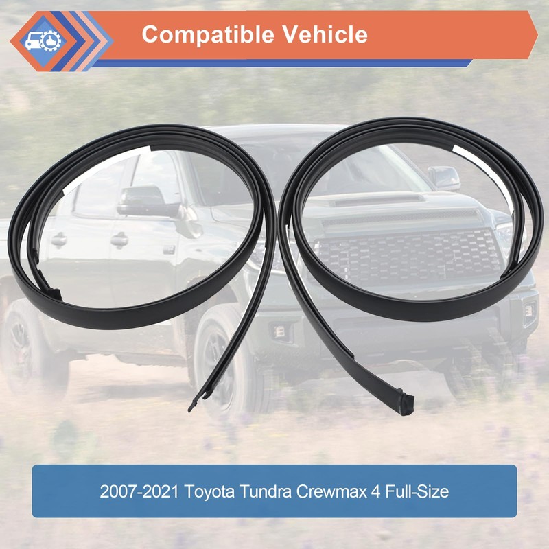 ZONFANT Pair Roof Molding Drip Weatherstrip Compatible with 2007-2021 Tundra