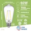 Sigalux EcoBright, T20 Compliant LED Edison Light Bulbs,E26 LED Bulb