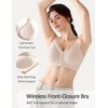 OXYIBRAS Front Closure Bras for Women Comfort Wireless Bar Supportive