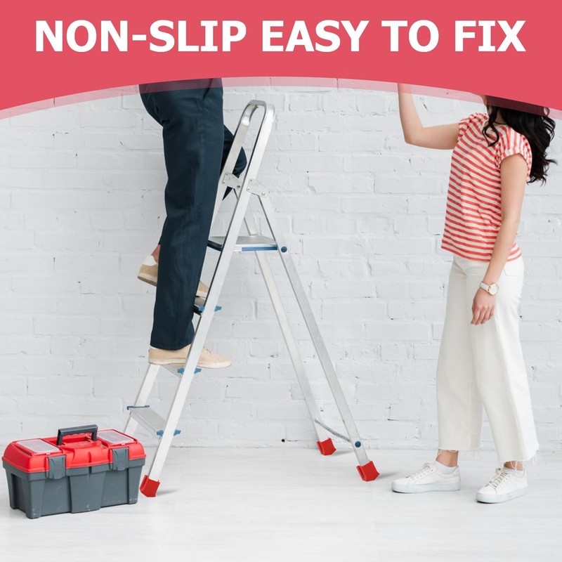 Set of 4 Ladder Covers Non-Slip Rubber for Stairs -