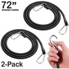 3FT/6FT Long Elastic Bungee Cords with Carabiner Clips, Heavy Duty