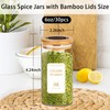 BGraceyy Spice Jars with Labels, 30Pcs 6oz Glass Spice Jars