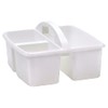 Teacher Created Resources White Plastic Storage Caddy, Pack of 6