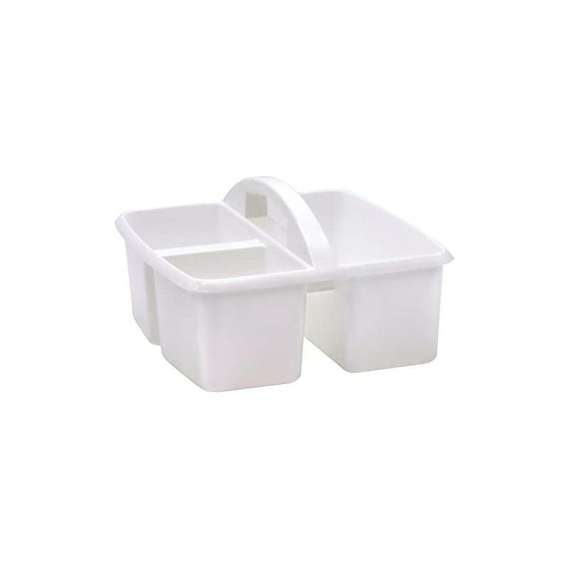 Teacher Created Resources White Plastic Storage Caddy, Pack of 6
