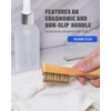 VASSON Natural Soft Boar Bristle Laundry Stain Brush, Laundry Scrub