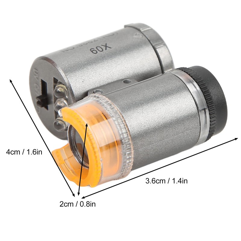 Gaeirt Portable Microscope, Clearer Imaging, Cold Warm Light Adjusted 60x