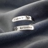 Vrycot Adjustable I cant breathe ring Stainless Steel Silver Inspirational