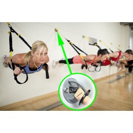 Stryser Wall Ceiling Mount Wall Mount in X for Sling Trainer Sling Trainer Gym Rings Aerial Yoga Swing Battle Rope Boxing Equipment Includes Screws and Anchors (FAZ II)