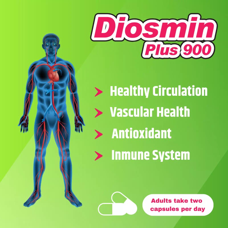 Arymar Diosmin Plus 900, Vein Health & Circulation Support, 60