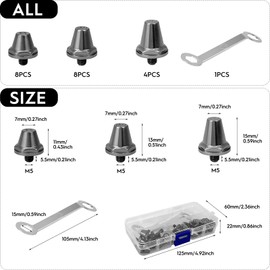 Boloest 20pcs Football Studs Replacement for Soft Ground, Aluminum Alloy Football Studs for Football Boots, Compatible with Most Football boots(11mm/13mm/15mm)