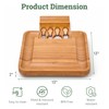 Dynamic Gear Bamboo Charcuterie Cheese Board Set with Knives -