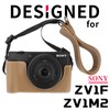 VOVMOEYA Camera Half Case for Sony ZV-1M2/ZV-1F, PU Leather Camera