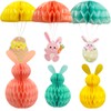 Eambrite 6 PCS Easter Bunny Decorations Honeycomb Paper Ball, Hanging