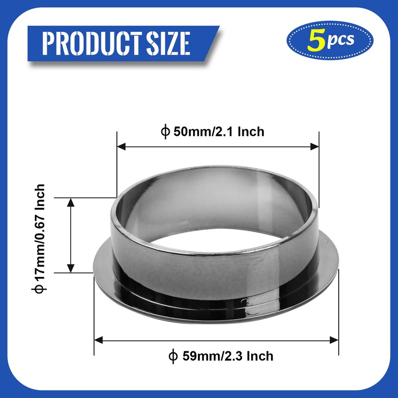 5Pcs 50mm (2 Inch) Cable Hole Cover, ABS Desk Grommet,