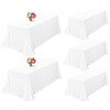 Showgeous 5 Pack White Tablecloths for 8 Foot Rectangle Tables