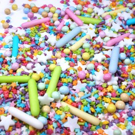 Streuselheld Bis zu den Sternen 80g Streusel zum Dekorieren und Verzieren von Gebäck aller Art wie Torten Kuchen Keksen Zuckerstreusel