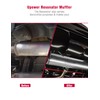 UPOWER 3" Inlet&Outlet Exhaust Resonator,9" Overall Length Center Straight Through