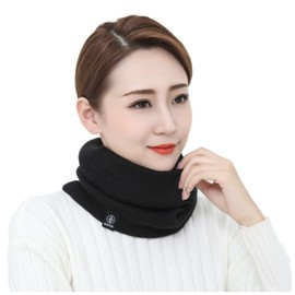 Trnvco Women's Knit Neck Warmer, Winter, Thick, Fluffy, Fleece Lined, Thermal Insulation, Neck Guard, Knit Snood, Neck Wrap, Solid, Simple, Stylish, Soft Touch, Back Boa, Stretchable, Small Face