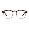Outray Vintage Retro Classic Half Frame Horn Rimmed Clear Lens