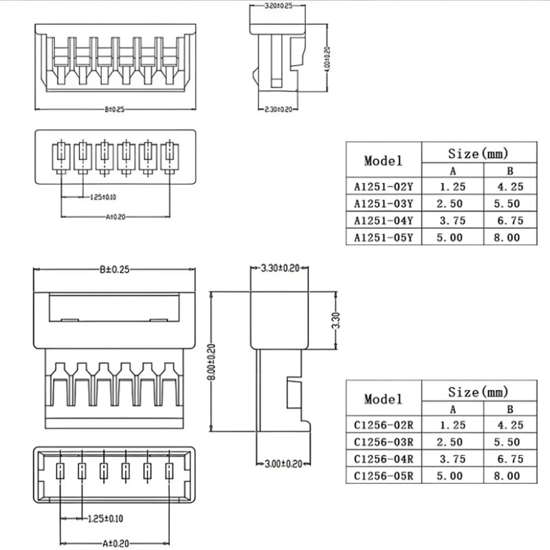 Alriedy 360 Pieces Molex/JST 1.25 mm Plug Kit | 2/3/4/5