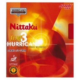 Nittaku Table Tennis Rubber Hurricane 3 NR-8669 Sticky Strong Spin Red/Extra Thick (1.9mm-2.1mm)